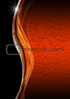 Orange Black and Metal Luxury Background