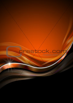 Orange Black and Metal Luxury Background