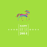 Happy new 2014 year. Greeting card.
