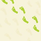 Baby foot prints.