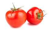 Pair of ripe red tomatoes