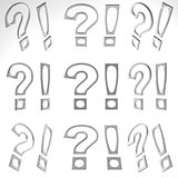 3D Exclamation Mark And Question Mark