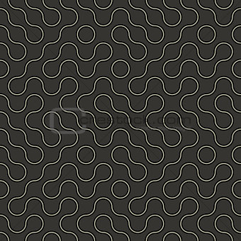 Abstract geometric vector pattern - curved lines on dark backgro