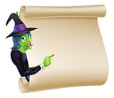 Halloween Witch Scroll