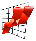 Illustration of graph icon clipart