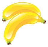 Illustration of banana fruit icon clipart