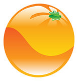 Illustration of orange fruit icon clipart