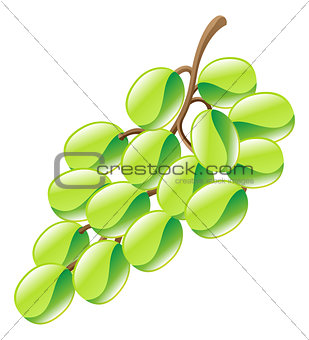 Illustration of grapes fruit icon clipart