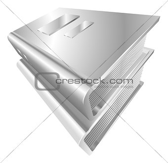Illustration of shiny metal steel icon