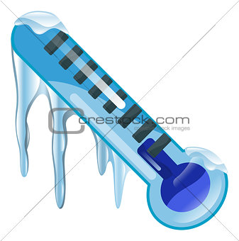 Weather icon clipart freezing cold thermometer  illustration