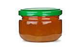 Tiny glass jar with honey