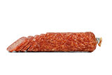 Sliced salami sausage