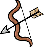 bow and arrow clip art cartoon illustration