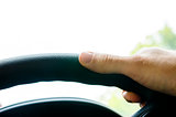 Detail of driving a car