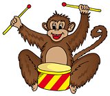 Monkey with drum