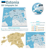 Estonia maps with markers