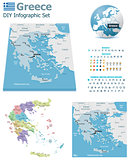Greece maps with markers