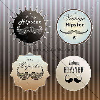 set of emblems hipster
