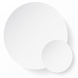 White circle abstract background with shadows for your business presentation.