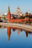 View on Moscow Kremlin and Ministry of Foreign Affairs, Russia