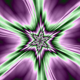 Star in green and purple.