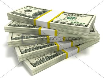 Stacks of Hundred Dollar Bills