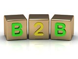 B2B Business-to-Business in building blocks 