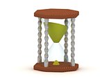 hourglass, sand clock 3d illustration