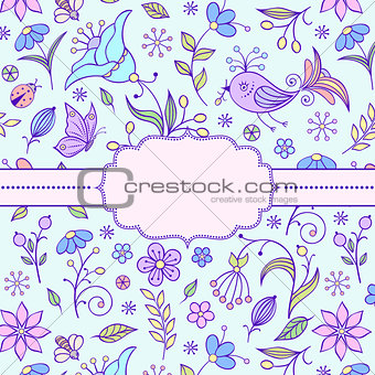  frame with floral pattern