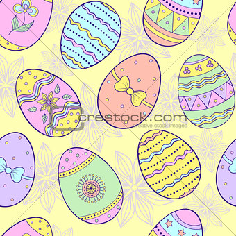  seamless pattern with  easter eggs