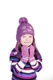 cute little girl in warm clothes