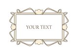Sweet retro art deco frame. Vector illustration isolated on white background with empty space to put picture or text