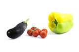 Pepper tomato and eggplant