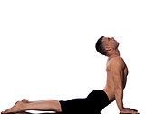 Man yoga cobra pose sun salutation surya namaskar