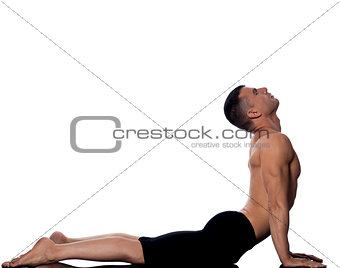 Man yoga cobra pose sun salutation surya namaskar