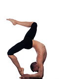 Man yoga  Eka Pada Viparita Dandasana pose