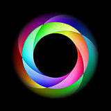 Colorful spiral ring.
