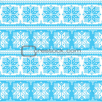 Nordic seamless christmas blue pattern