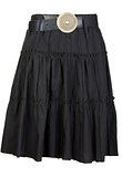 black fabric ladies skirt