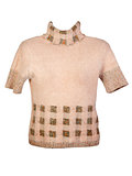 Women's beige sweater with a pattern