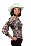 woman in a cowboy hat