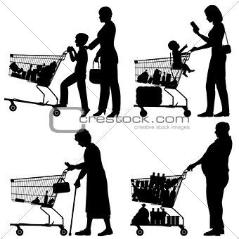 Supermarket shoppers