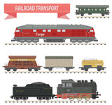 Trains. Railroad set
