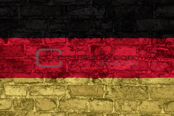 German flag on wall