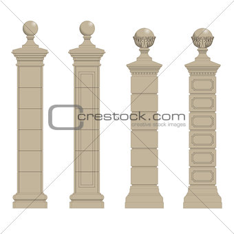 set of pillars