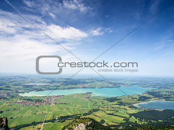 Landscape with lake Forggensee Bavaria