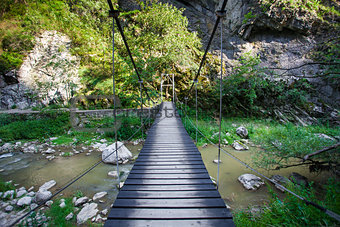 Suspended bridge in Cheile Turzii