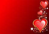 Valentines Hearts and Stars Illustration