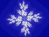 blue snow flake  fractal