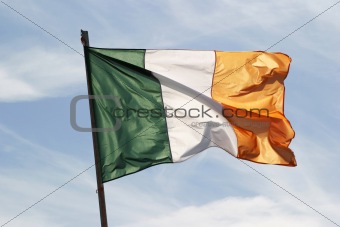 Irish Flag In The Wind